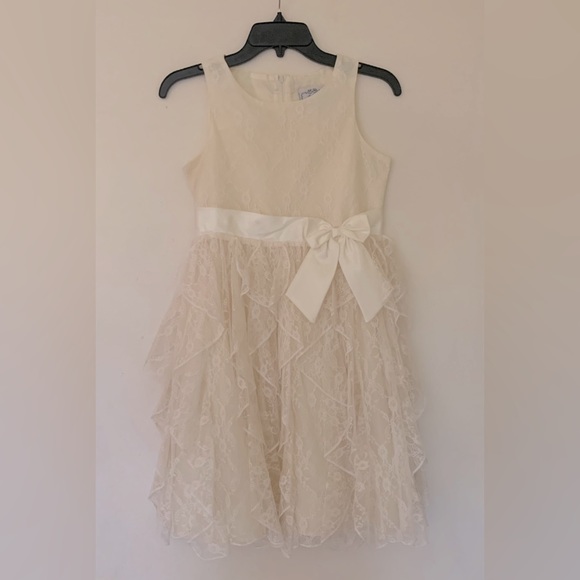 Mia Juliana Other - Mia Juliana Formal Ivory Lace Overlay Sleeveless A-Line Occasion Dress